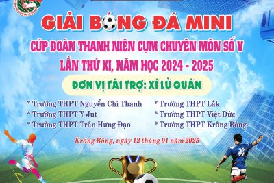 GIẢI BÓNG ĐÁ CÚP ĐOÀN THANH NIÊN CỤM CHUYÊN MÔN SỐ V LẦN THỨ XI NĂM 2024 – 2025