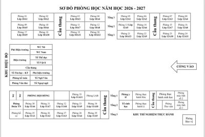 THÔNG BÁO SƠ ĐỒ PHÒNG HỌC NĂM HỌC 2026–2027