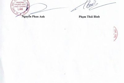 THƯ CẢM ƠN CỦA BAN GIÁM HIỆU TRƯỜNG THPT LẮK VỀ ĐỢT QUYÊN GÓP ỦNG HỘ ĐỒNG BÀO VÙNG LŨ – 24/11/2025