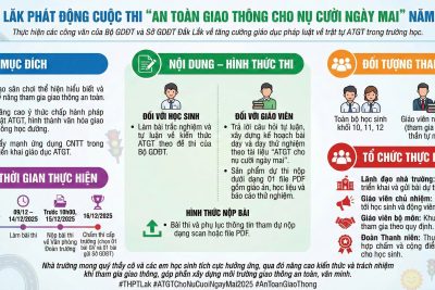 THPT LĂK PHÁT ĐỘNG HỘI THI “AN TOÀN GIAO THÔNG CHO NỤ CƯỜI NGÀY MAI” NĂM 2025