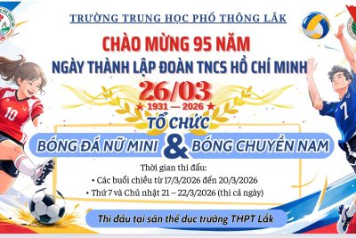 THÔNG BÁO HỘI THAO CHÀO MỪNG 95 NĂM NGÀY THÀNH LẬP ĐOÀN 26/3
