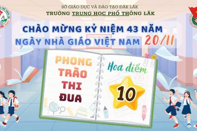 DANH SÁCH HỌC SINH ĐẠT GIẢI “HOA ĐIỂM 10” CHÀO MỪNG NGÀY NHÀ GIÁO VIỆT NAM 20/11