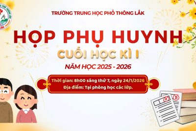 HỌP PHỤ HUYNH CUỐI HỌC KÌ I – NĂM HỌC 2025-2026