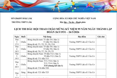 HỘI THAO 26/3 TRƯỜNG THPT LẮK CHÍNH THỨC KHỞI TRANH